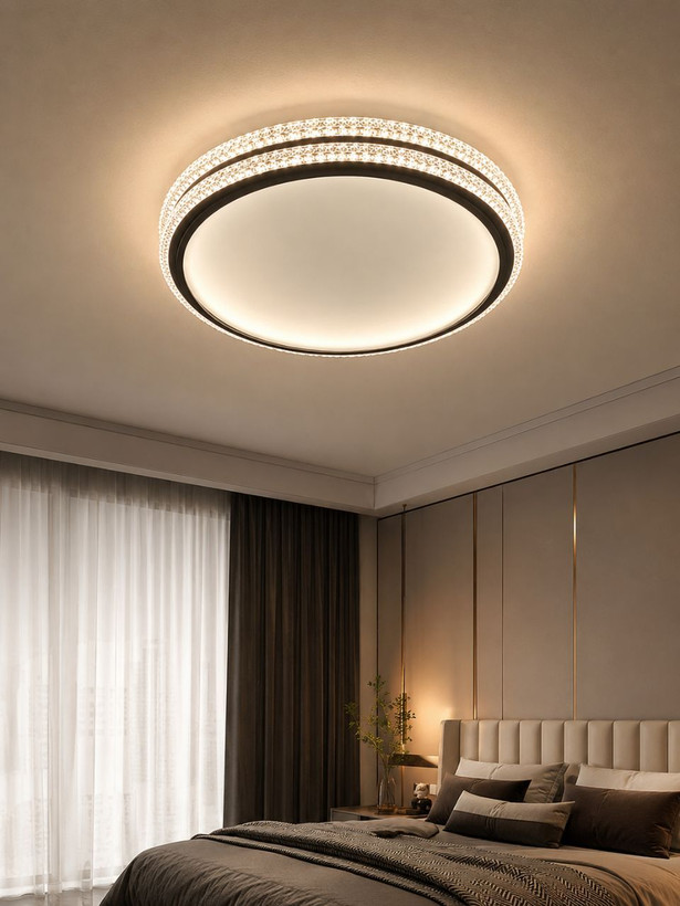 لوستر سقفی LED کریستالی برند مافریز مدل گرد قطر ۴۰ سانتیمتر کد CRSK140